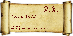 Plechl Noé névjegykártya